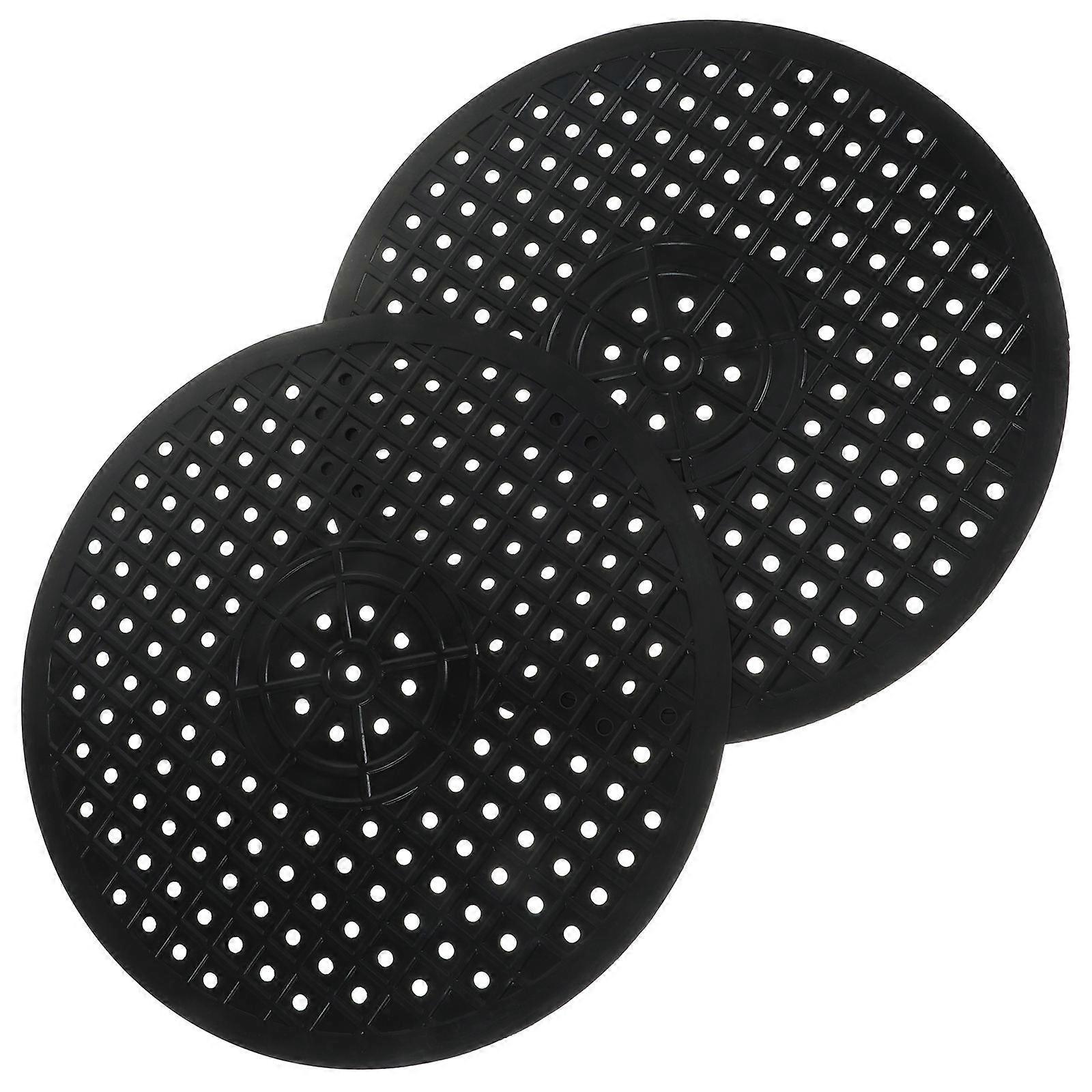 2pcs Fast Draining Kitchen Sink Mat Set Flexible Rubber Design for Dishes & Glassware with Hollow Pattern for Quick Drying & Drainage