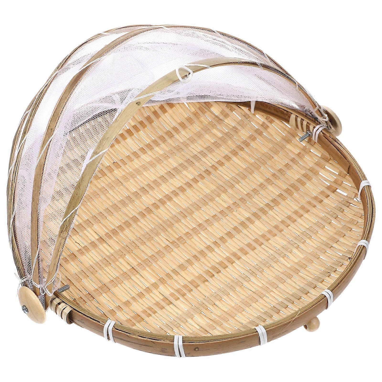 Food Serving Tent Basket Bamboo Multi for Bread Storage and Display