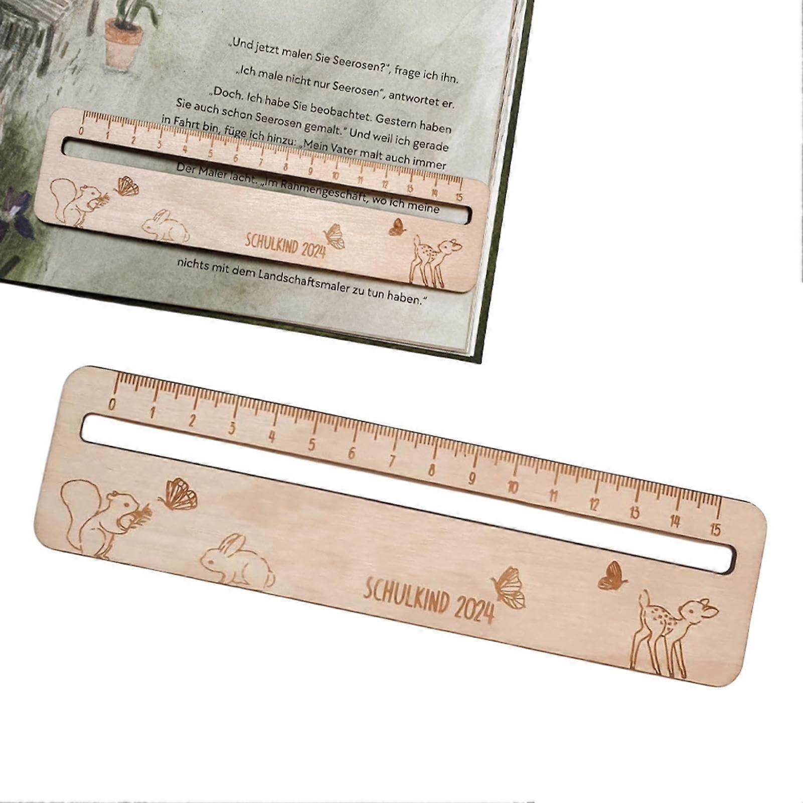Reading Strips for Kids, Wooden Guided Reading Ruler, Text Guide for Students and Teachers, Reading Accessories