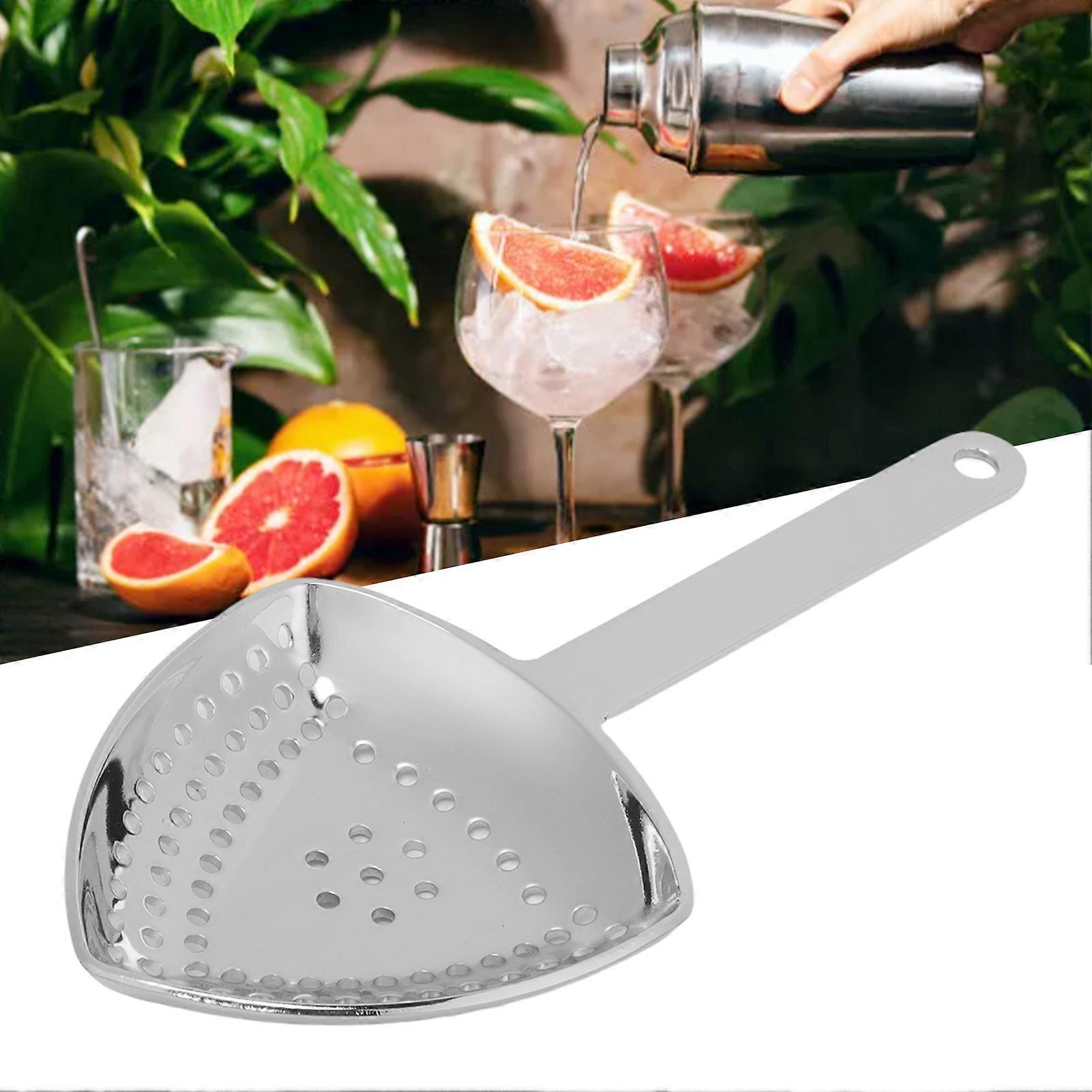 Triangular Cocktail Strainer No Breakage Anti Rust Fine Filtration Decorative Professional Ice Strainer for Bar Home Mirror Finish