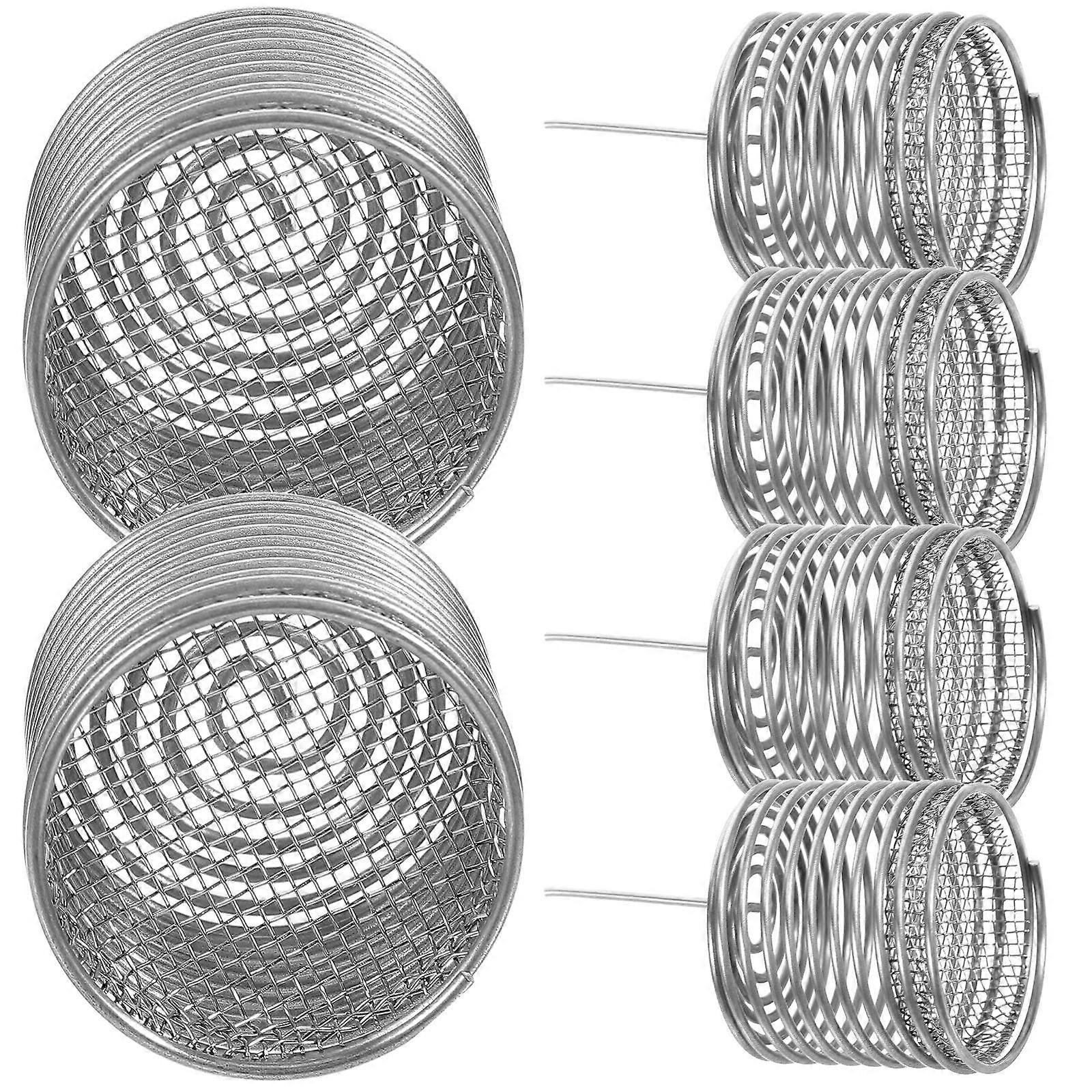 6PCS Stainless Steel Fertilizer Baskets for Bonsai and Plants Reusable Durable Silver Tone
