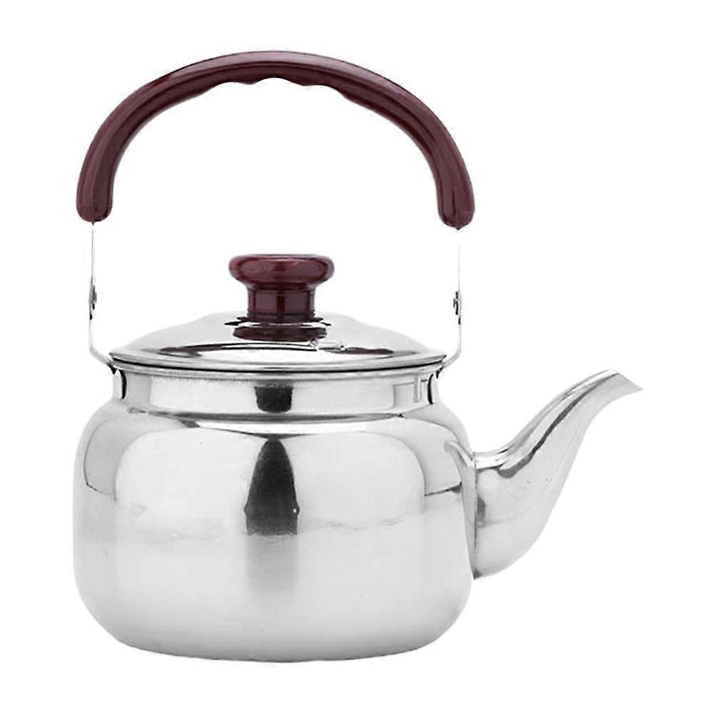 Stainless Steel Tea Kettle for Daily Use with NonSlip Handle and Ergonomic Spout, Silver, 0.5L