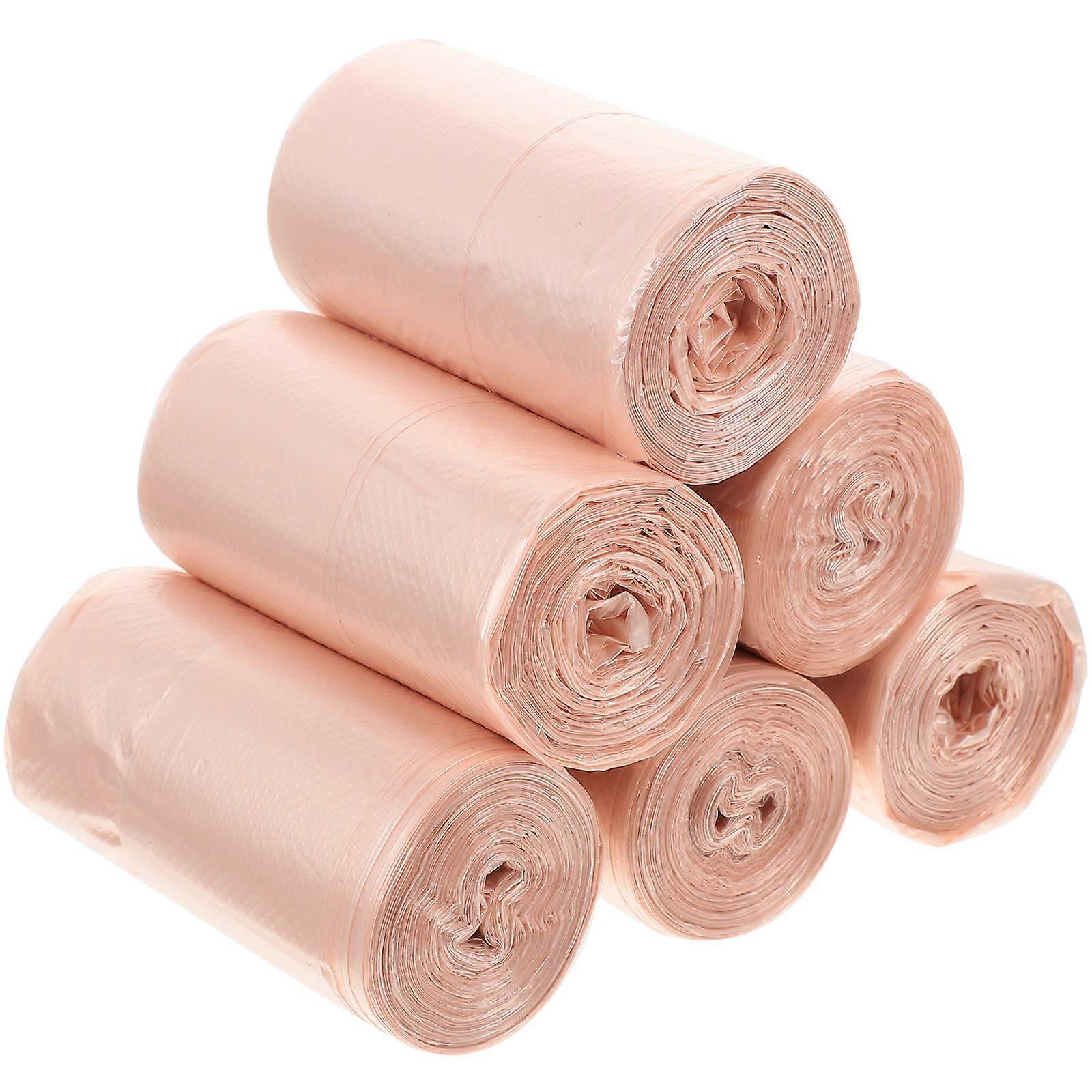 Portable Trash Bags Small Garbage Bags for Home Use 6 Rolls Pe Material