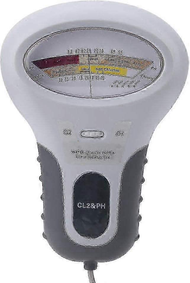 Ph Tester, Pc-102b Cl2 Chlorine Tester Pool Spa Water Quality Analyzer With Probe, Handle Probe Length 150mm / 5.9inch