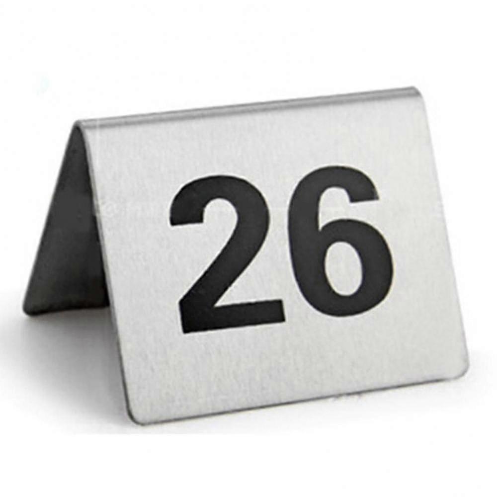 Multipurpose table numbers for cafe 25pcs stainless steel signs