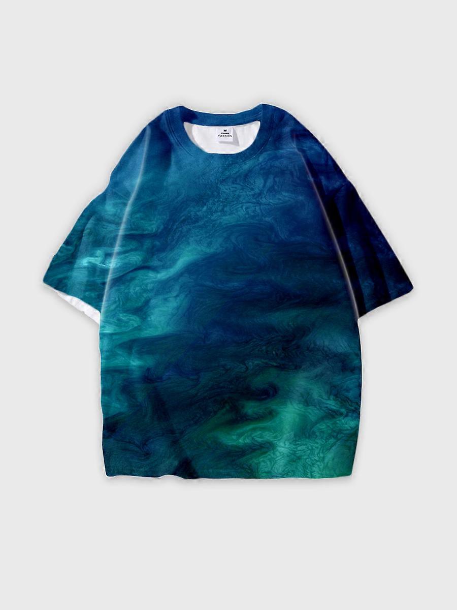 T-shirt round neck Pattern loose short sleeve B1262