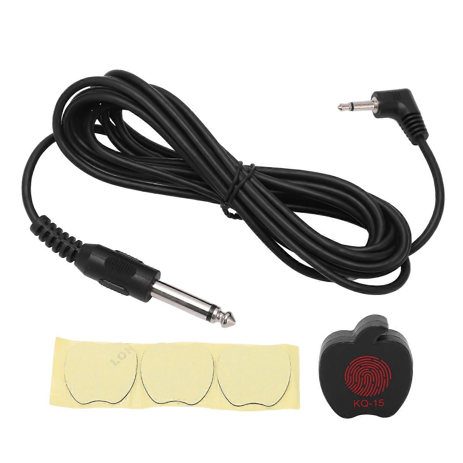 Guitar Pickup Piezo Contact Transducer Multi Function No Interference Opening Free KQ‑15