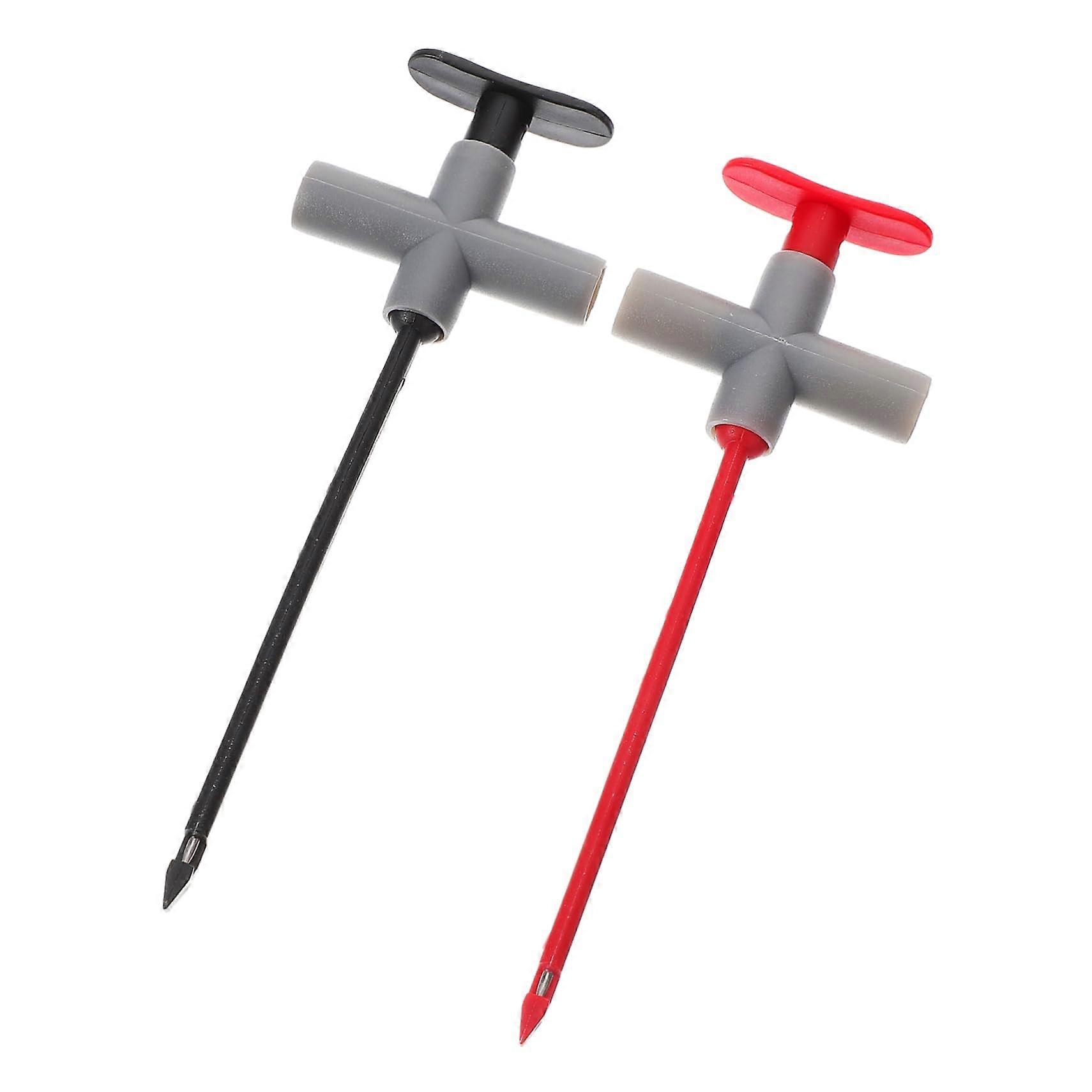 Pack of 2 Test Probe Slim Multimeter Test Lead Pin Multimeter Test Probes Wire Probe Test Lead Pin Accessories for Multimeter NickelPlated Copper
