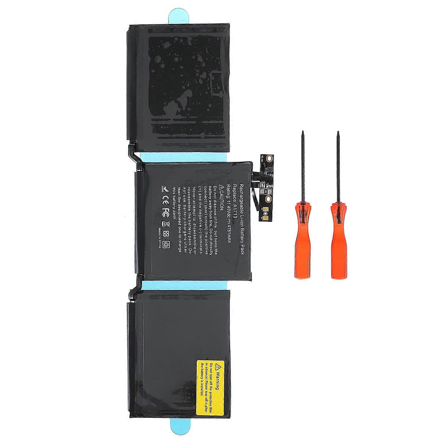 MacBook Pro 13インチ(2016)A17用の11.40V 4781mAhバッテリー交換(エンコード:A1713)(ロゴなし)