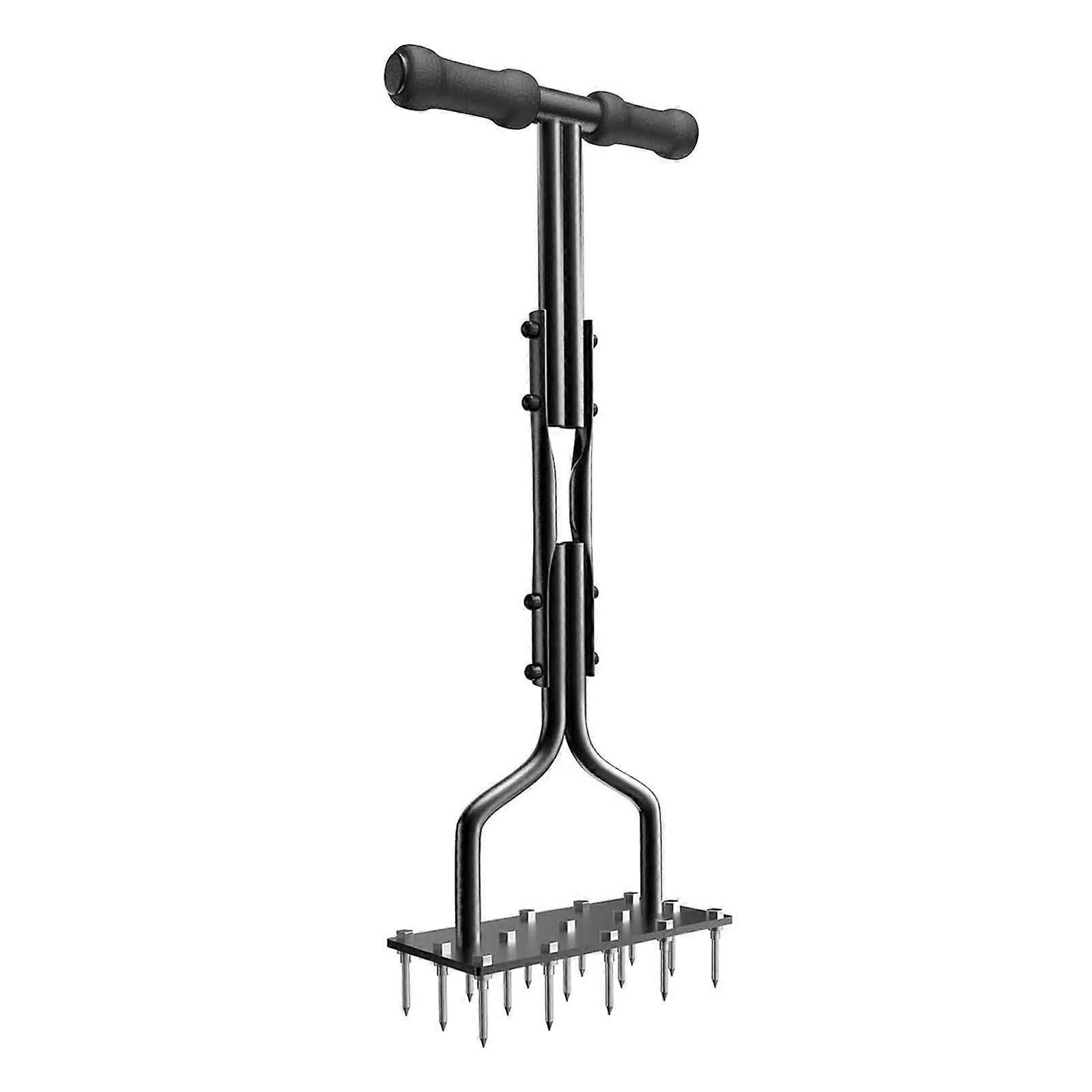 Lawn Aerator Spikes, Manual Garden Aerator Tool with 15 Stakes for Flower Beds, Planters, Grass Planting, Flower Pots