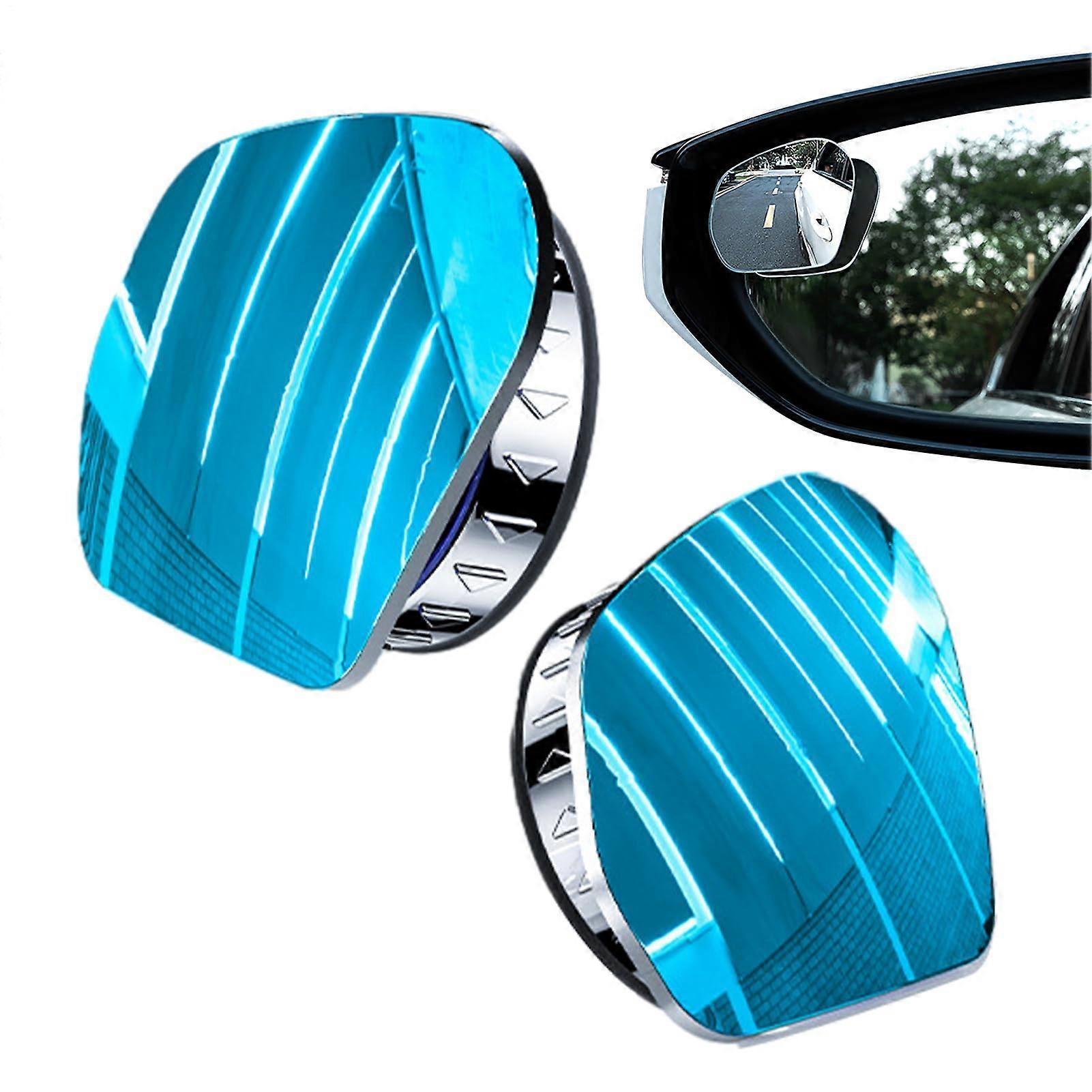 Wide Angle Blind Mirror 2 Pack, Adjustable Suction Cup Side Mirrors for Cars and Trucks, 360 Degree Rotation for Safe Lane Changing