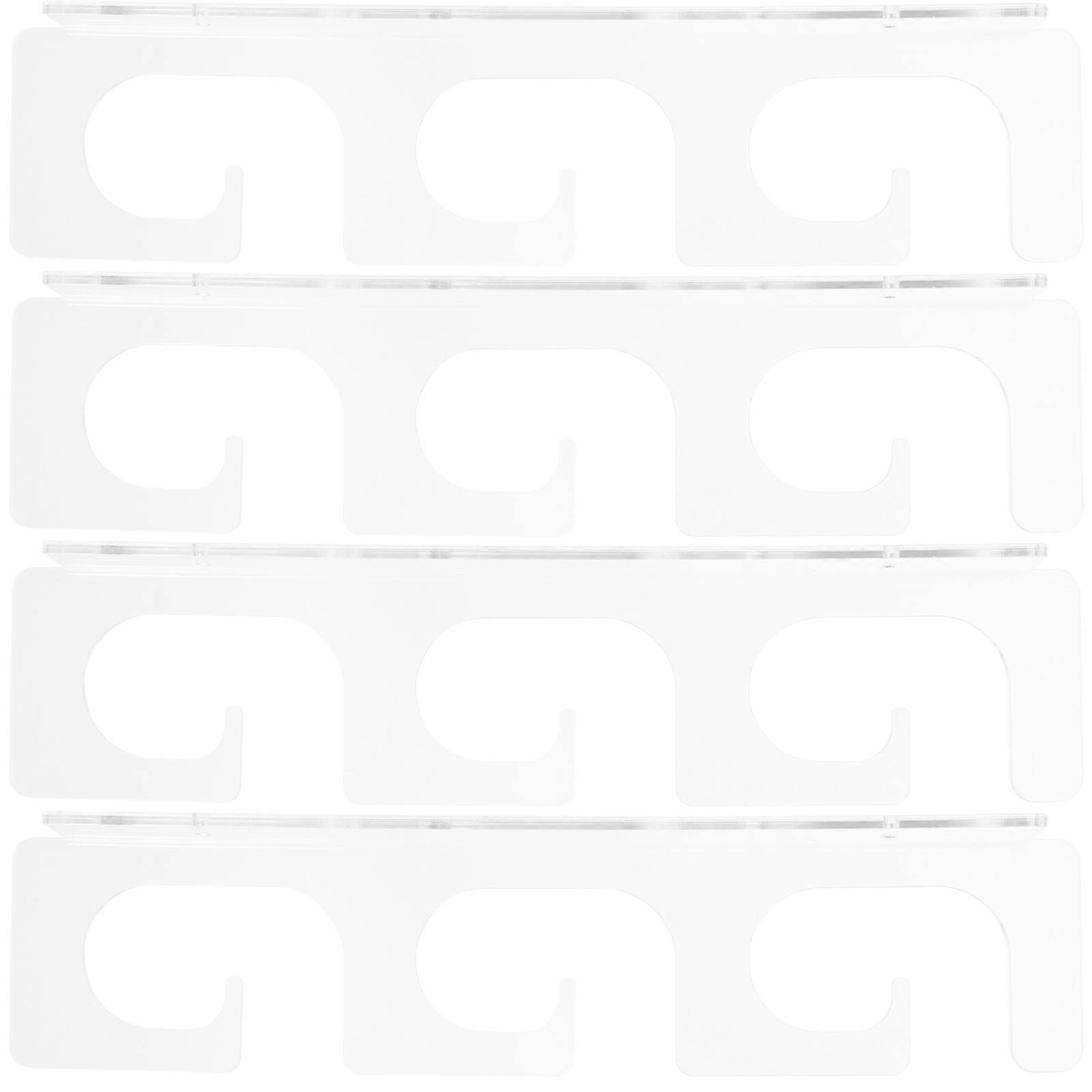 Fishing Pole Racks For Wall Fishing Rod Storage Brackets For Garage 30X6.7X3.8Cm Acrylic Wall Mounting 2Pcs