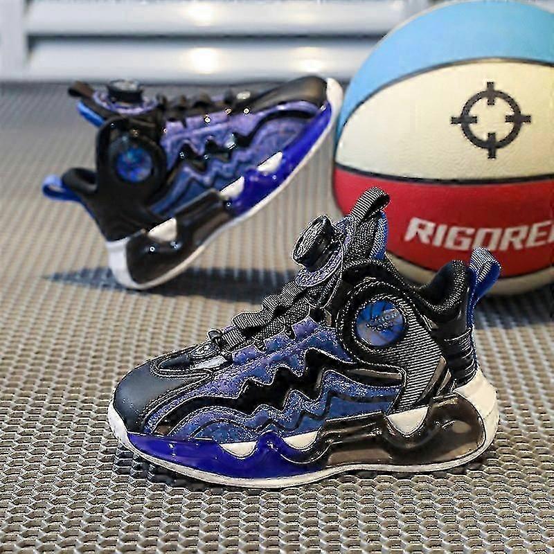Kids Sneakers Rotary Button Running Shoes Fashion Boys Girls Sport Shoes 2Ll835