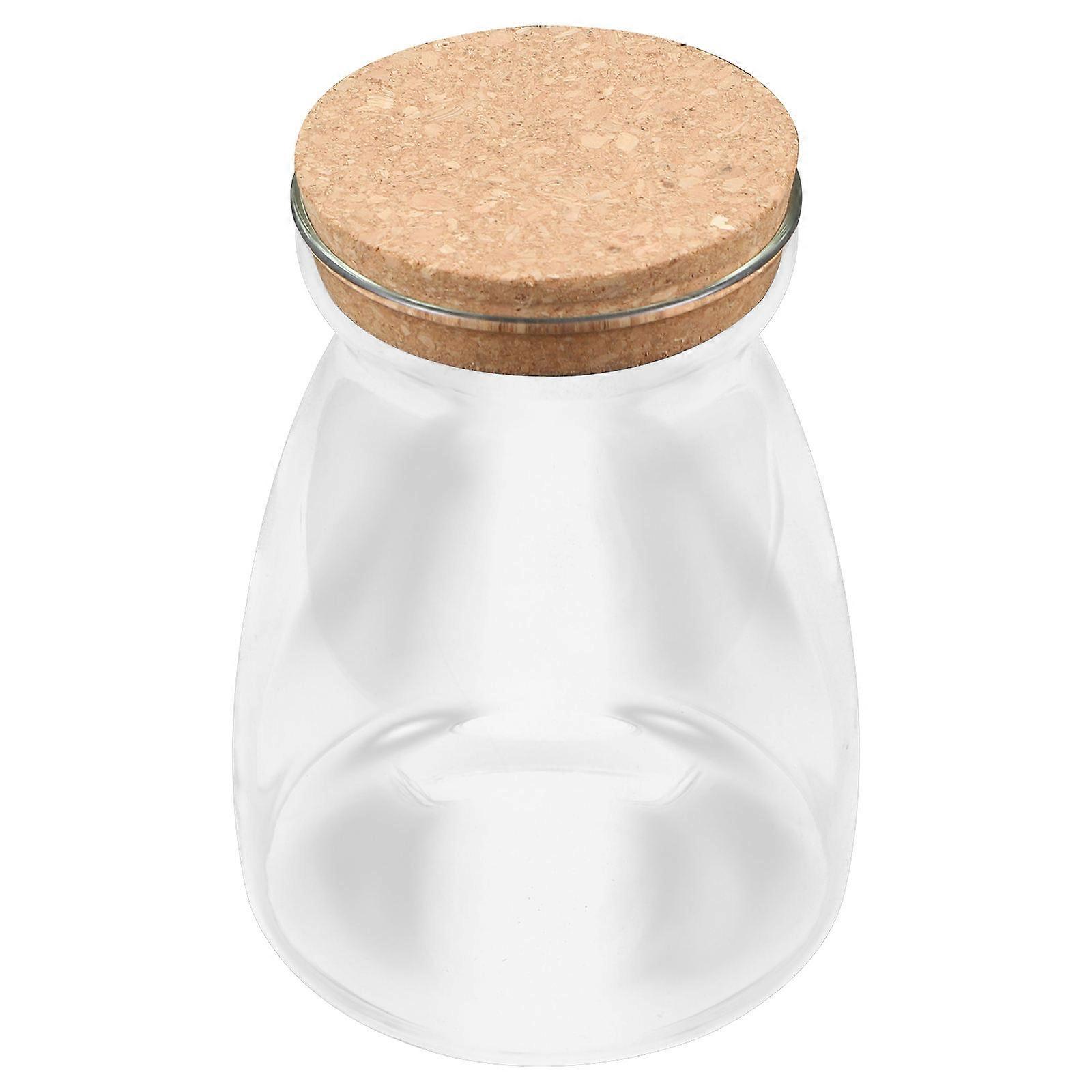 Airtight Glass Jar Storage Container For Kitchen Organization With Lid Transparent 16.8x12cm 1Pcs