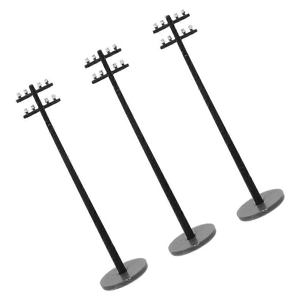 Diy Telegraph Poles Model Train Telephone Pole Grey 8.10X1.40X0.20cm Circuit Connection Hobbyists 3Pcs