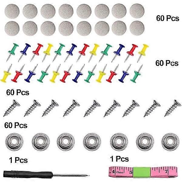 Headliner Repair Buttons for Car - 60 pcs Headliner Clips with Installation Tool