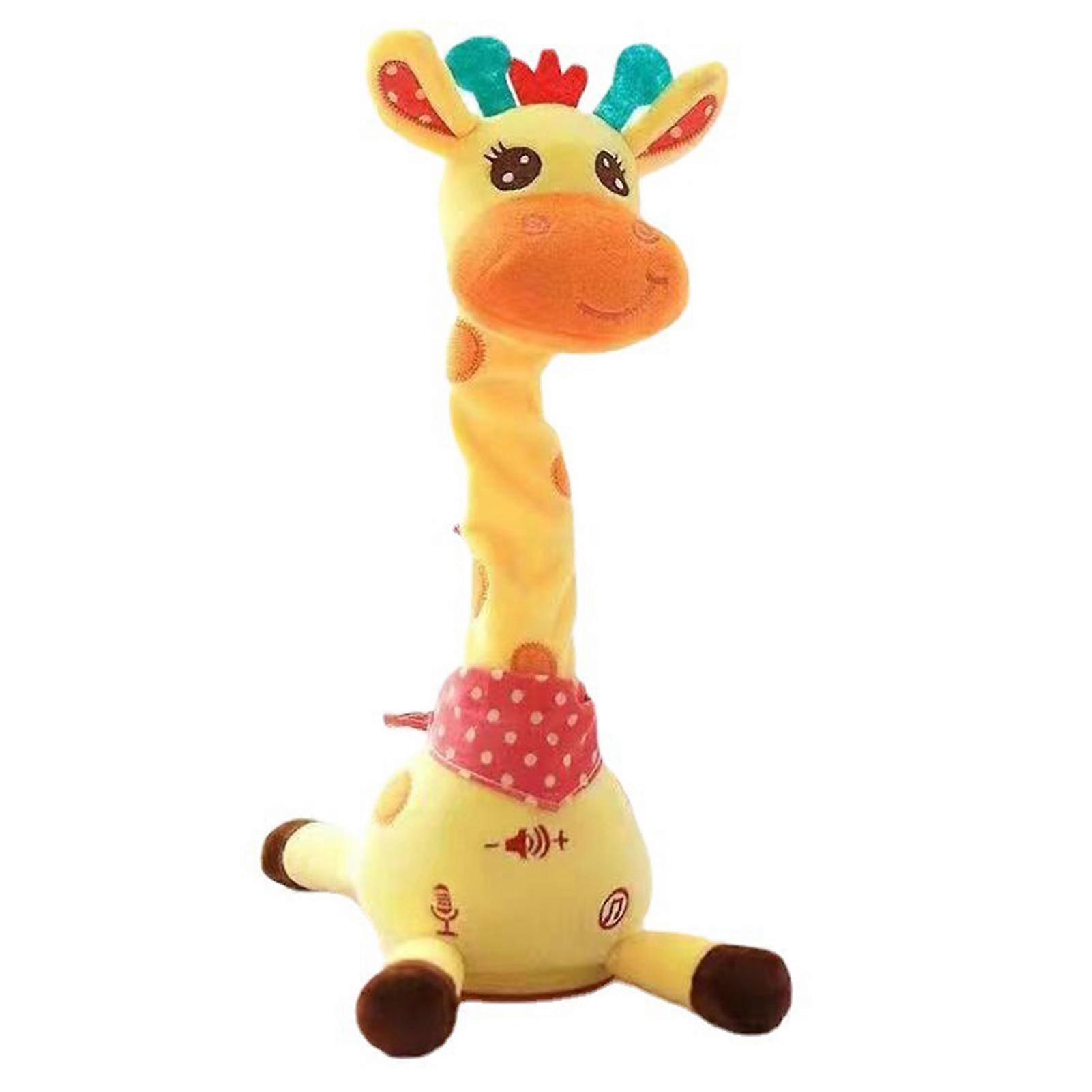 Singing Plush Giraffes Toy Electronic Swinging Stuffed Animal with Music Lights Kids Present