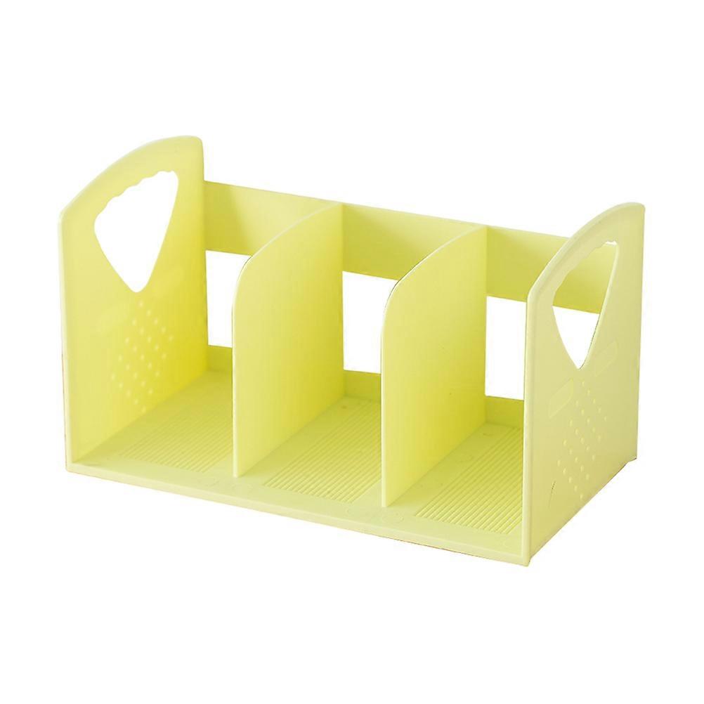 Desktop Storage Organizer Simple File Document Stand Rack For Office Use In Yellow Color With Modern Design 1Set