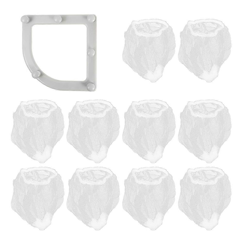 Kitchen Sink Filter Bag with Dense Mesh for Home Use Grey PE Material Fits Most Drains 150pcs