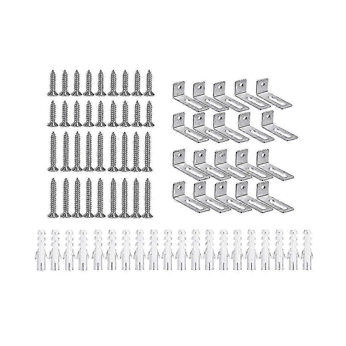 20 Set Whiteboard Installation Hardware Kit Wall Mounting Brackets for School Office Use