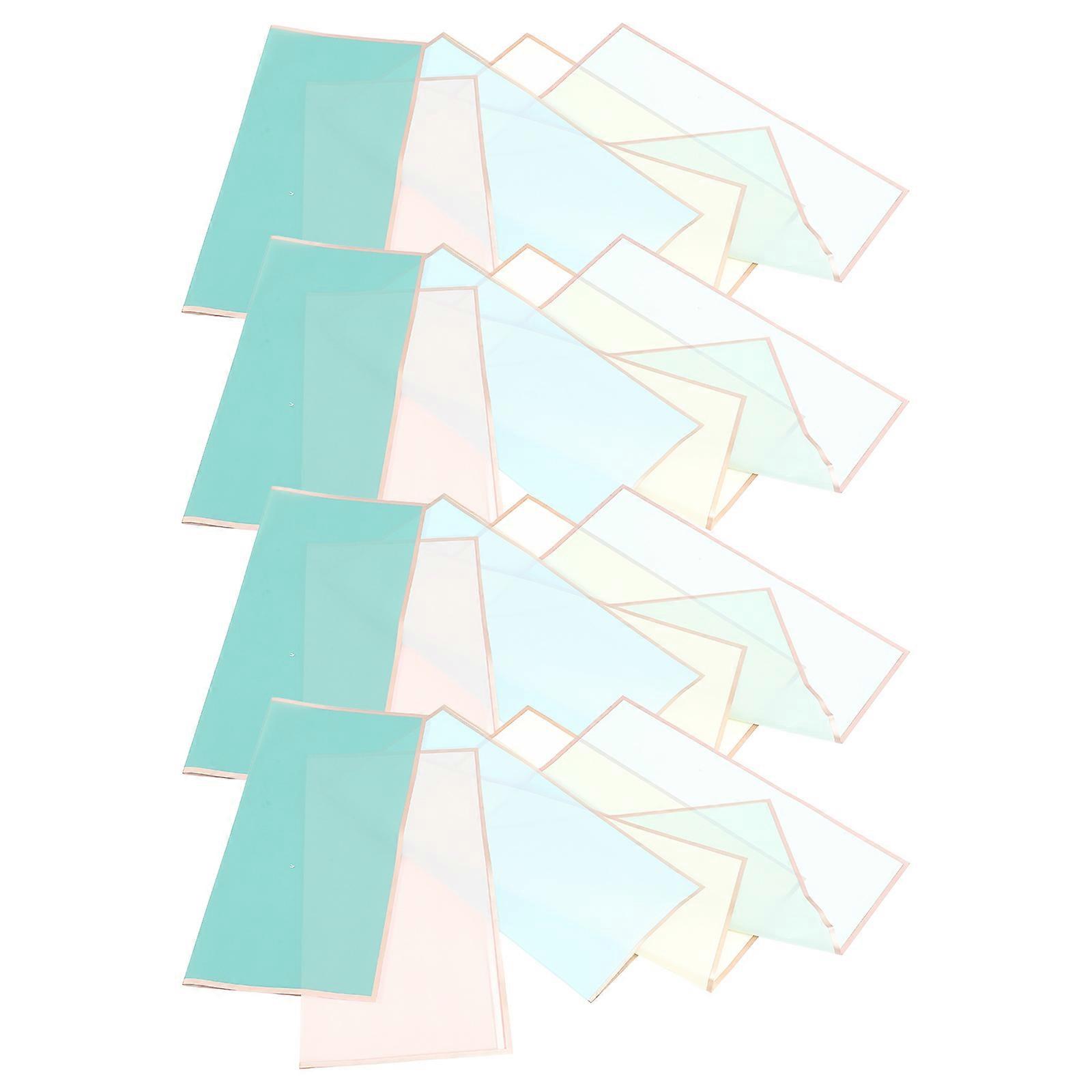 Assorted Color Waterproof Flower Wrapping Paper for Gifts and Decor, 100 Sheets of Pearly Membrane