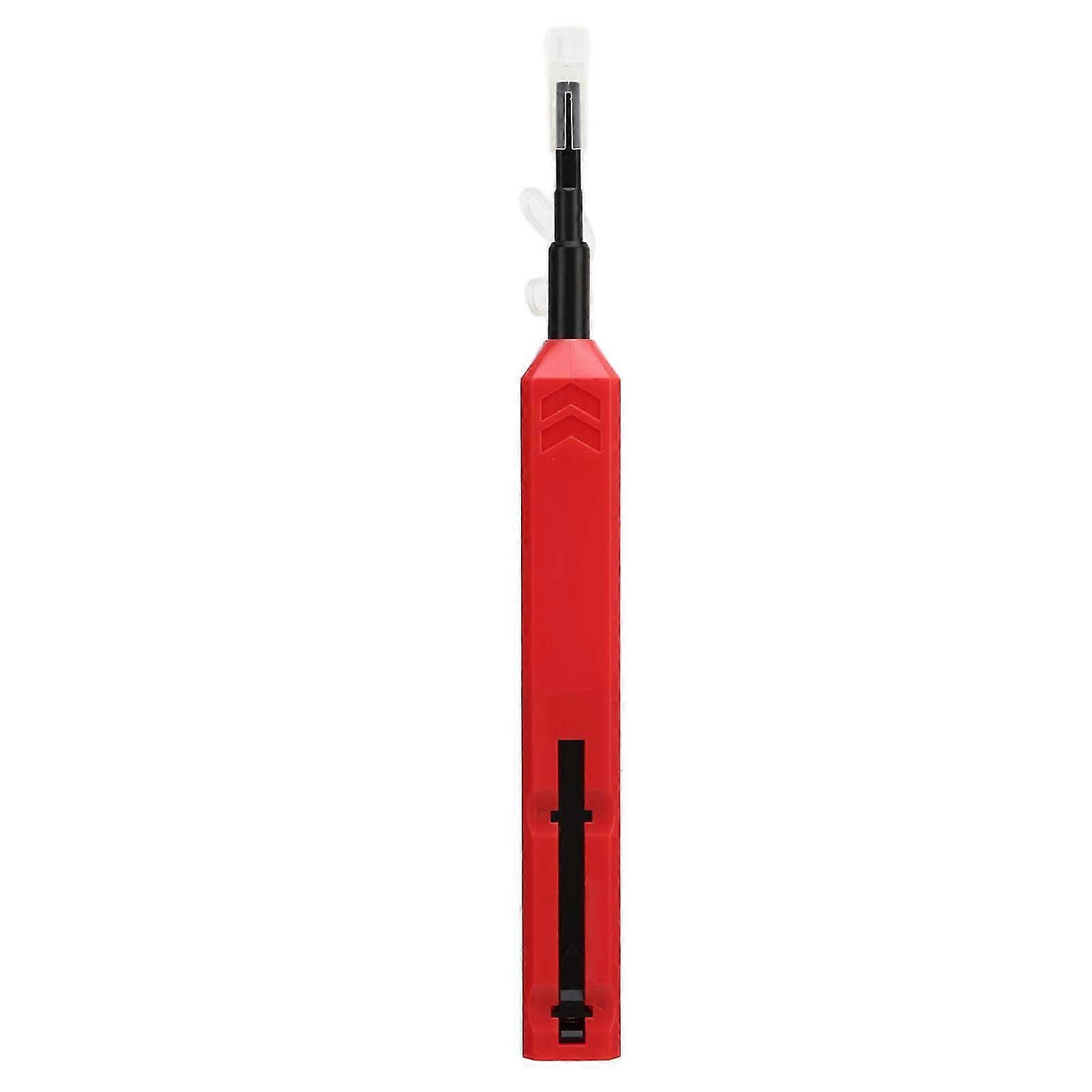 Red LC MU Optical Fiber Cleaning Pen - 1-Click Cleaner for 1.25mm Tip Connectors & Fiber Optic Maintenance Tool