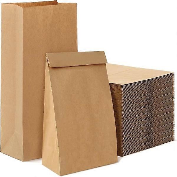 茶色の紙袋50個入り、小、9 x 5.5 x 17 cm、クラフト紙袋、ギフトバッグ、アドベントカレンダー