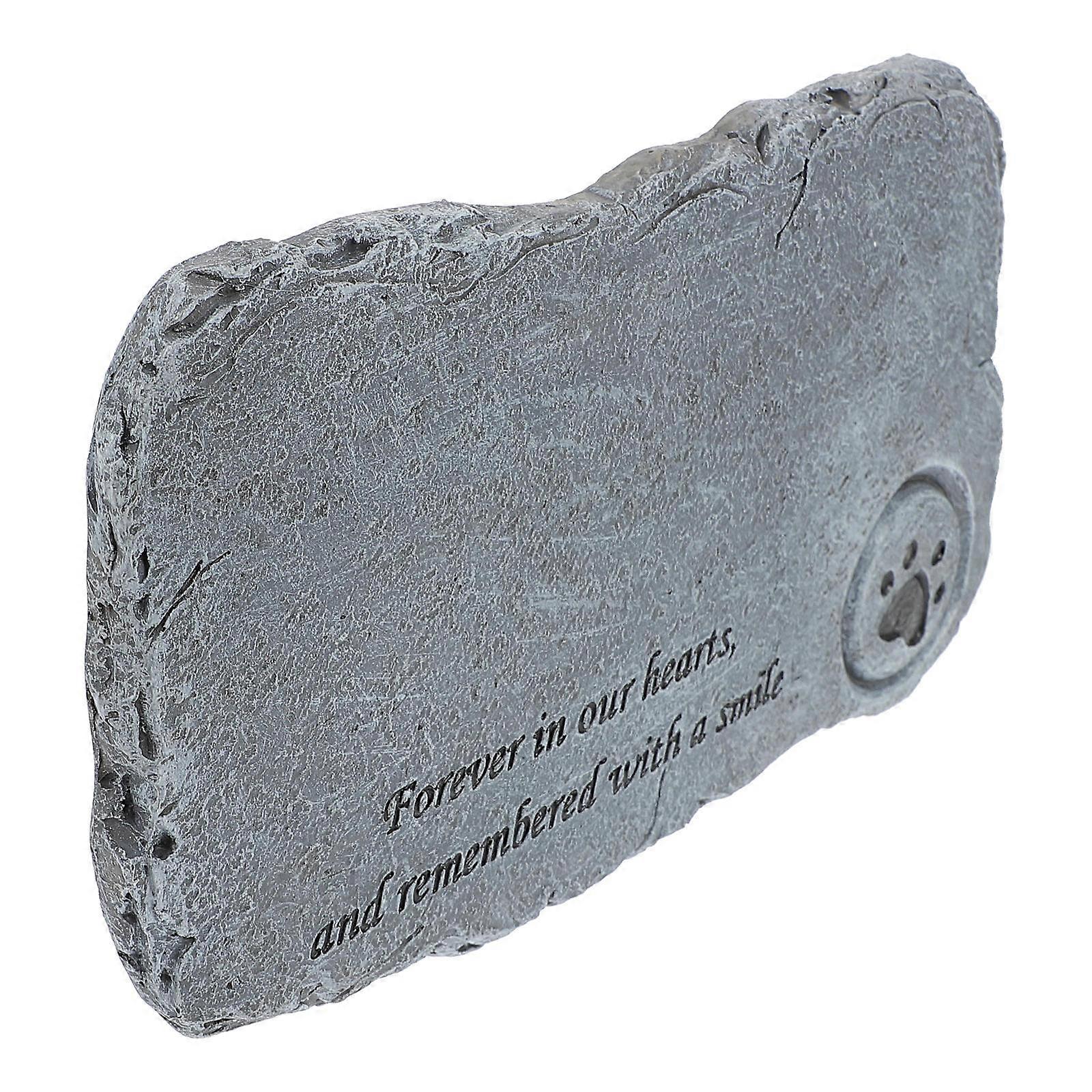 Pet Tombstone With Candlestick For Animal Memorial Designed For Outdoor Garden In Resin Material 1Pack