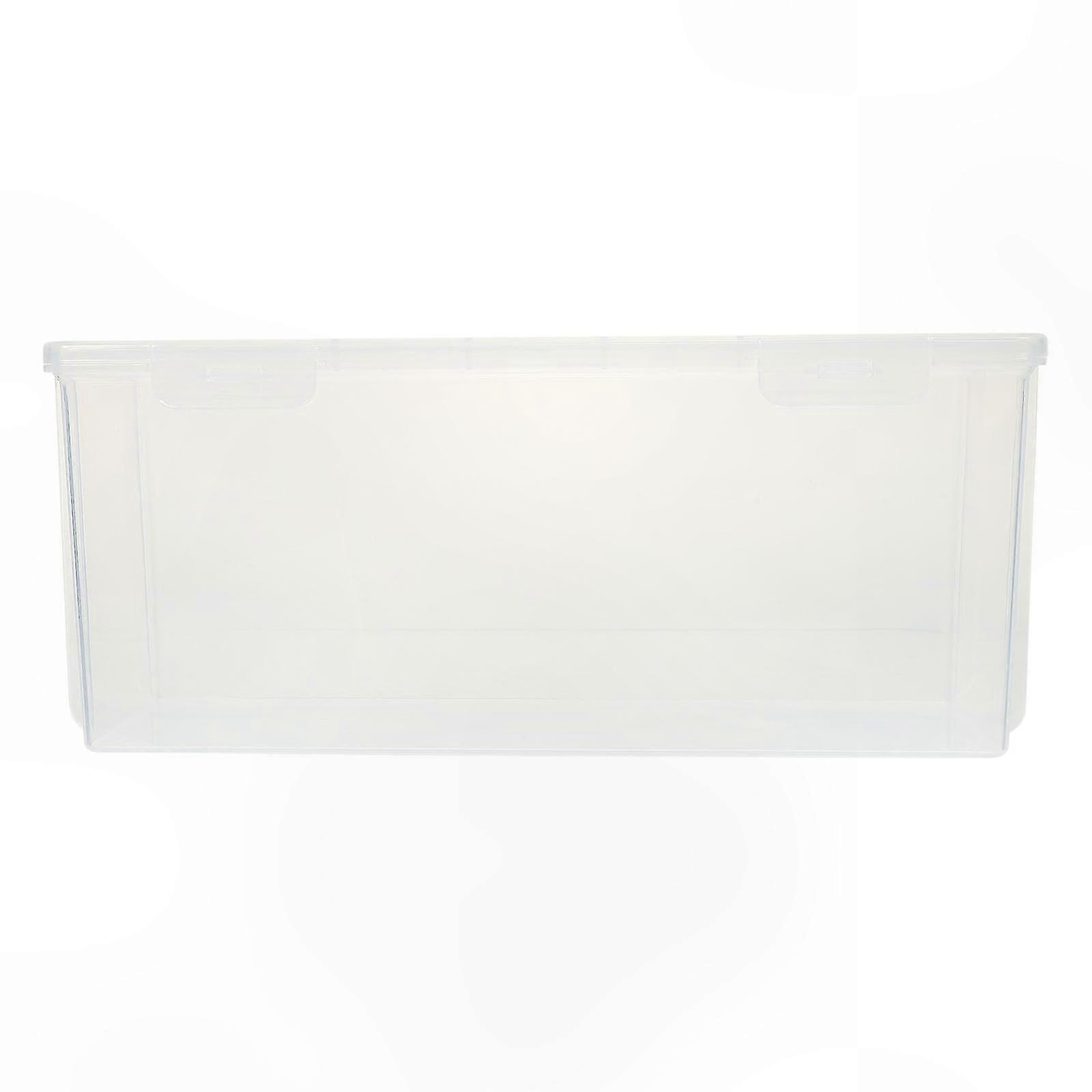 Transparent Bread Storage Container with Freshness Lock, Plastic Toast Keeper Box for Kitchen Organization