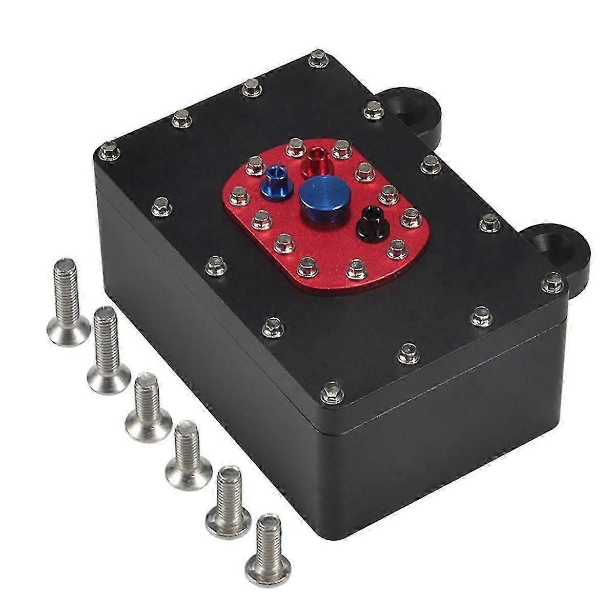 Metal Climbing Car Receiver Box & Fuel Tank for 1/10 RC SCX10 D90 - Black Accessory Upgrade for Enhanced Performance