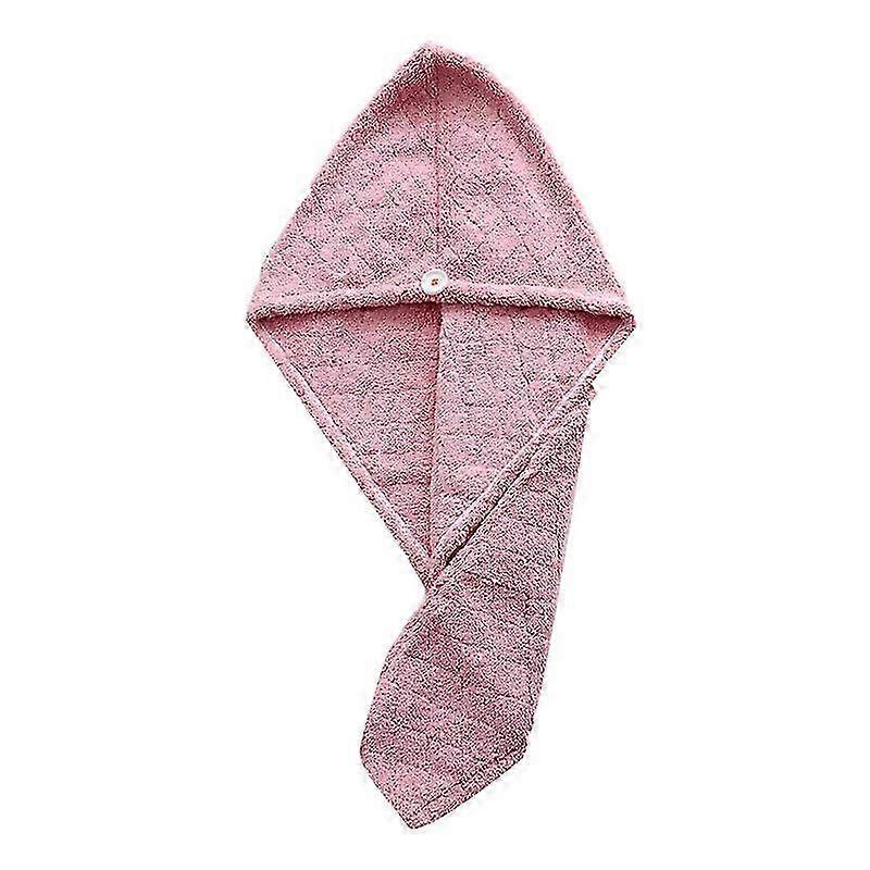 2025 Microfiber Hair Drying Towels Cap, Dry Wrap Cap With Button