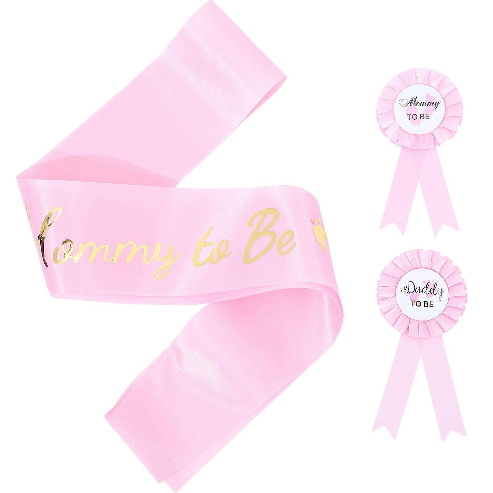 Photography Accessory Set For Moms And To Be Including Badges And Sash For Baby Showers 1 Set