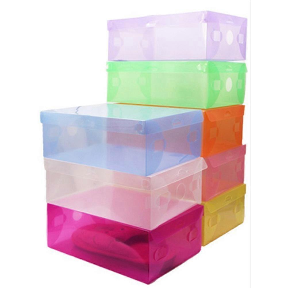 Stackable Shoe Storage Box For Household Users Rectangular Design 28X18.5X9.5Cm Shoe Preservation 1Pcs