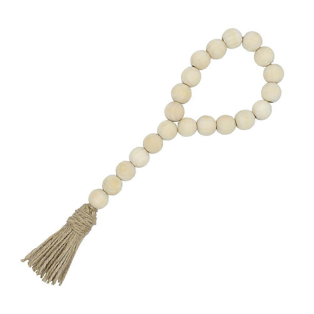Beige Wooden Beads Tassel String 3Pcs Ideal for Home Decor and Car Decoration for Families
