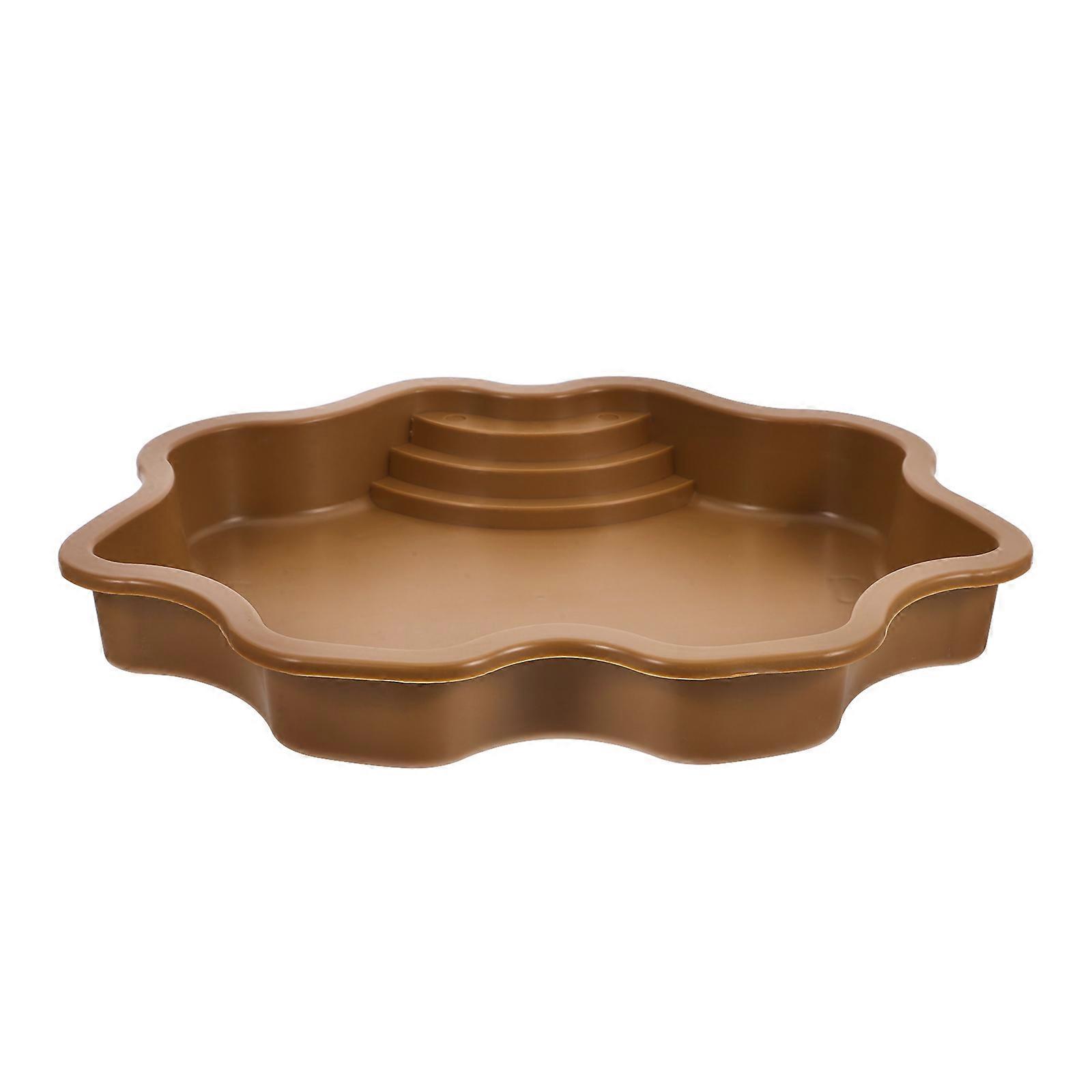Turtle Bathing Pool with Set Reptile Water Dish Tub Pond Pool Pet Bathing Pool