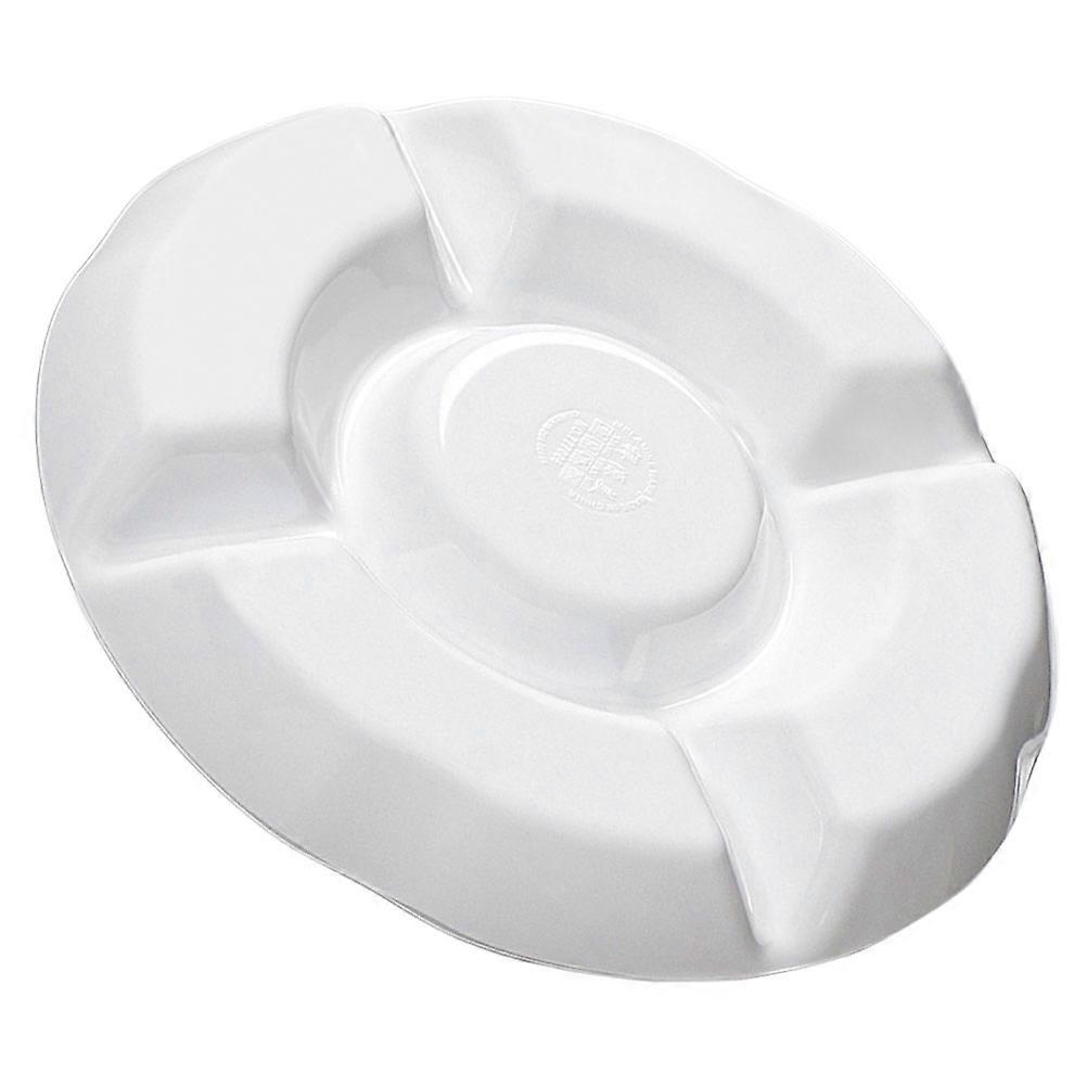 Snack Plate Compartmentalized Fruit Plate Multi-Grid Snack Tray For General Users Use 25.5X25.5X2.7CM 1Pcs