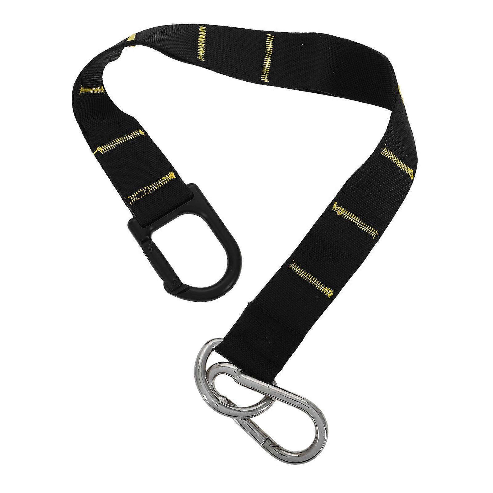 Gymnastic Ring Training Sled Pulling Belt Adjustable Length Straps For Gym Equipment Black 1Pcs