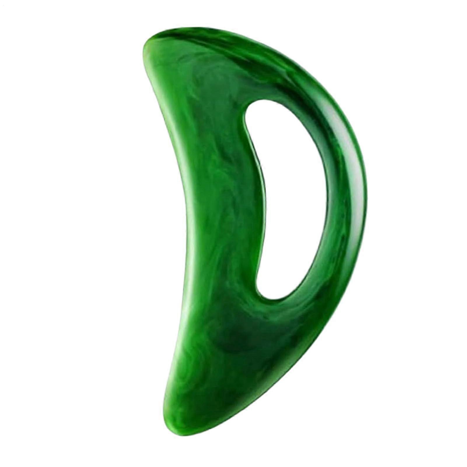Face Scraper Tool With Grip Resin Ergonomic Neck Scraper Massage Device Green For Face, Neck, Shoulders, Legs, Back