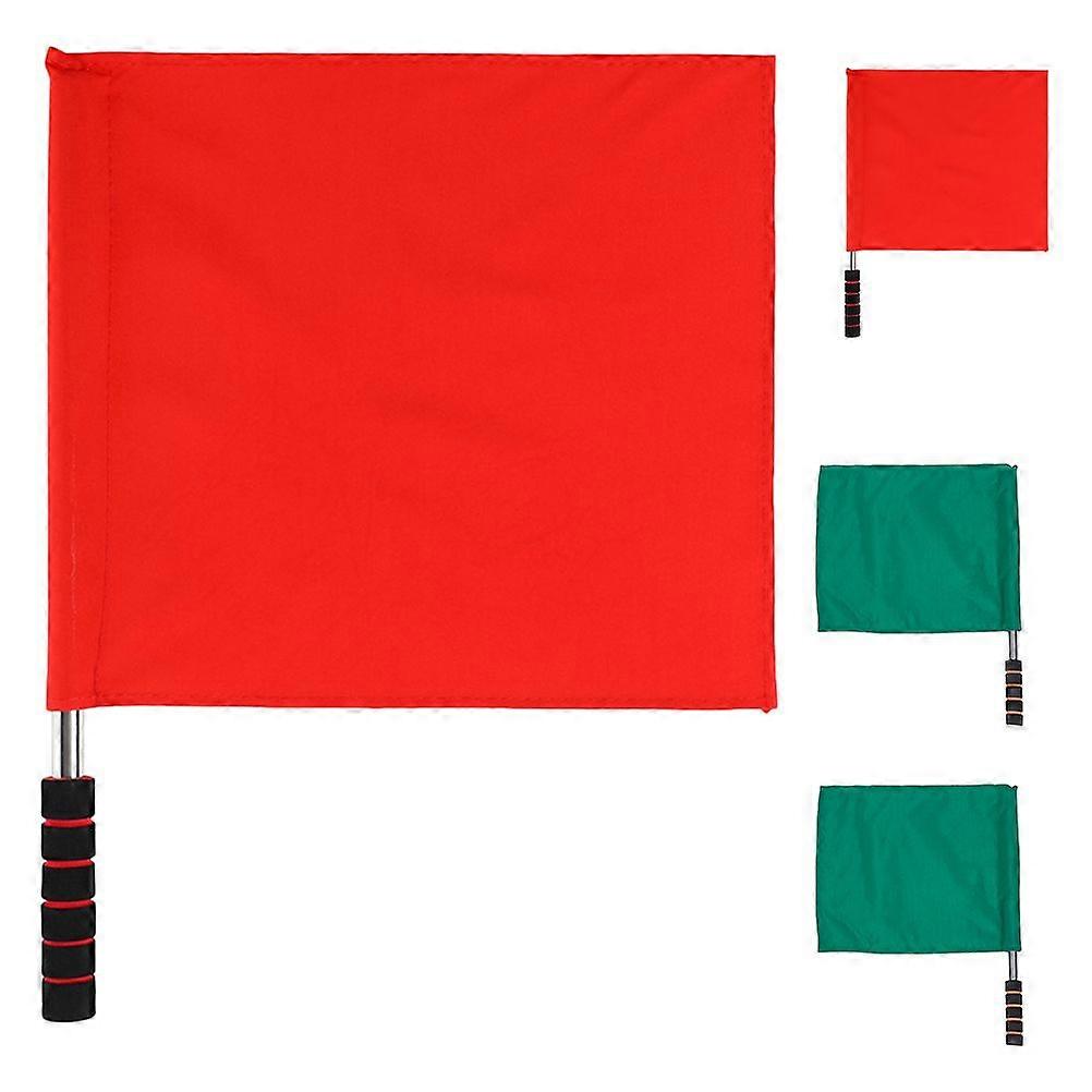4pcs Versatile Signal Flags Set Multi-function Field Events Referee Flags Handheld Racing Flags Road Signal Flags Warning Signal Flags