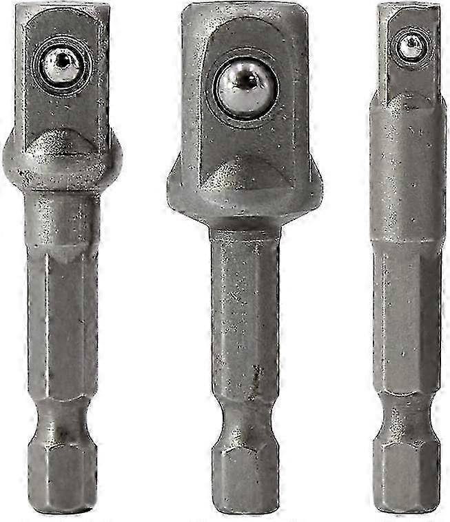 3 Piece Hex Nut Adapter Plug Screwdriver Adapter Socket Socket Nut Socket