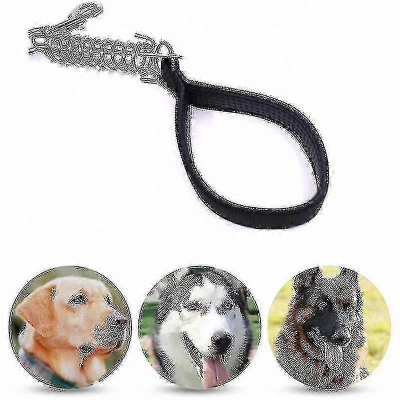 Dog Cushion Traction Rope with Spring Foam Handle and Short Chain for Medium to Large Breeds, Durable and Comfortable Grip, Size: Adjustable Length