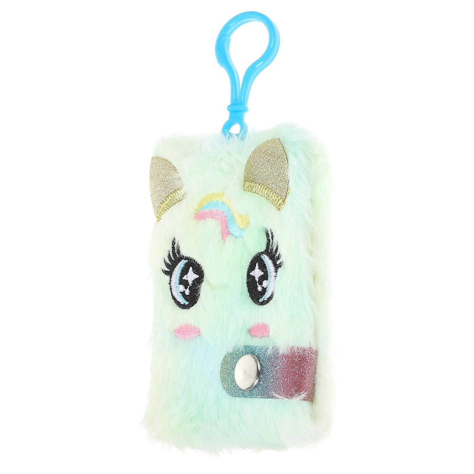 Green Hanging Notebook for Students Office Work Writing Plush Paper Material 1Set