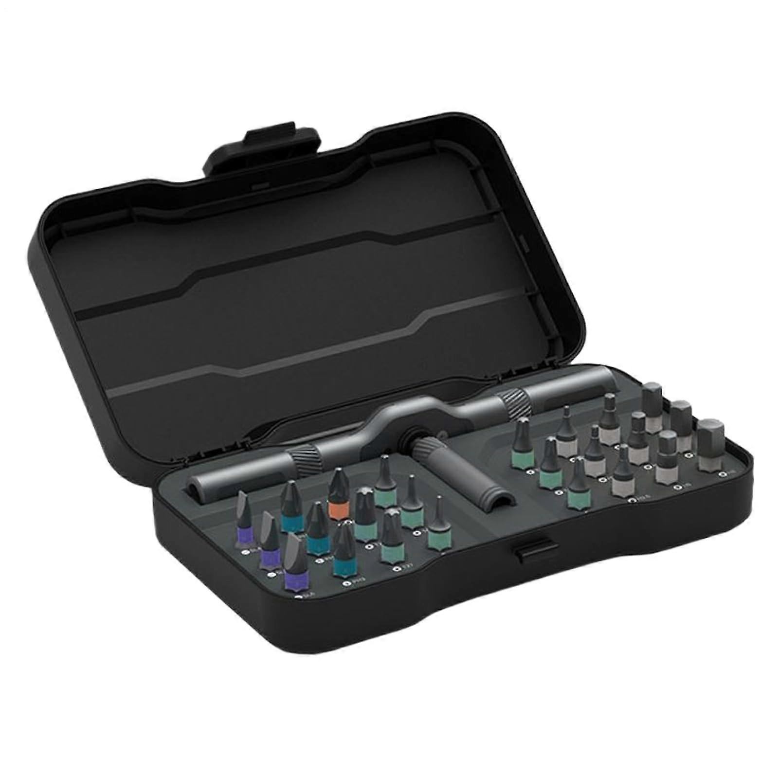 Screwdriver Bit Set 24-Piece Magnetic Tool Kit for Drills, Compatible with Standard Screwdrivers, Portable Maintenance Accessories