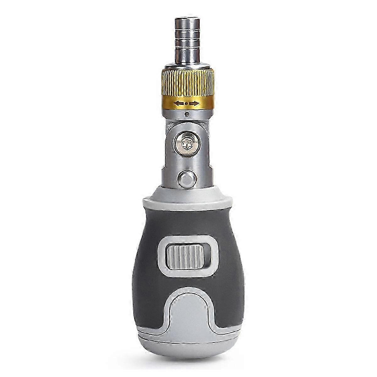 8 in 1 Portable Multi-Function S2 Batch Head 2-Way Ratchet Adjustable Angle Screwdriver Maintenance Kit Grey