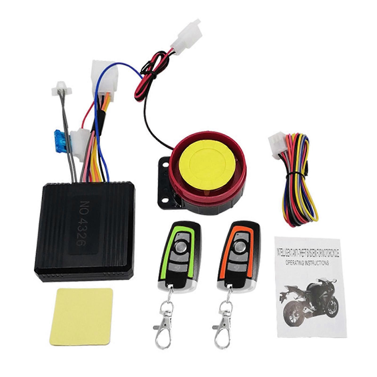 Motorcycle Anti Theft Alarm Remote Control Engine Start Single Way High Sensitivity Alarm