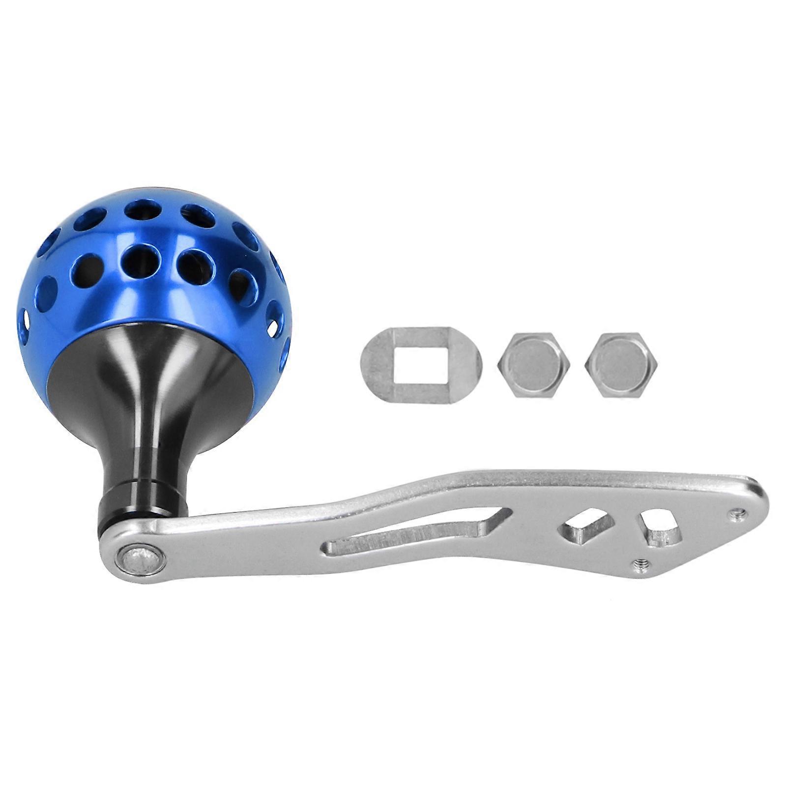 Round Hole Single Rocker Lowprofile Reel Fishing Reels Conversion Handle with Hole(blue )