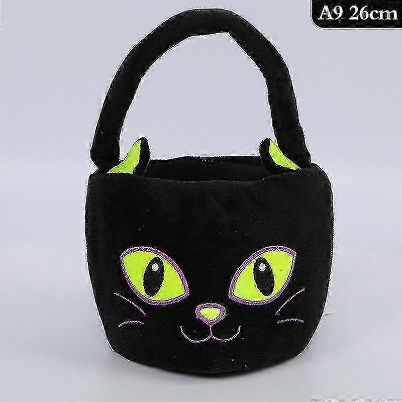 Fun Halloween Plush Toy Set - Cute Bat Doll & Pumpkin Basket for Tr...