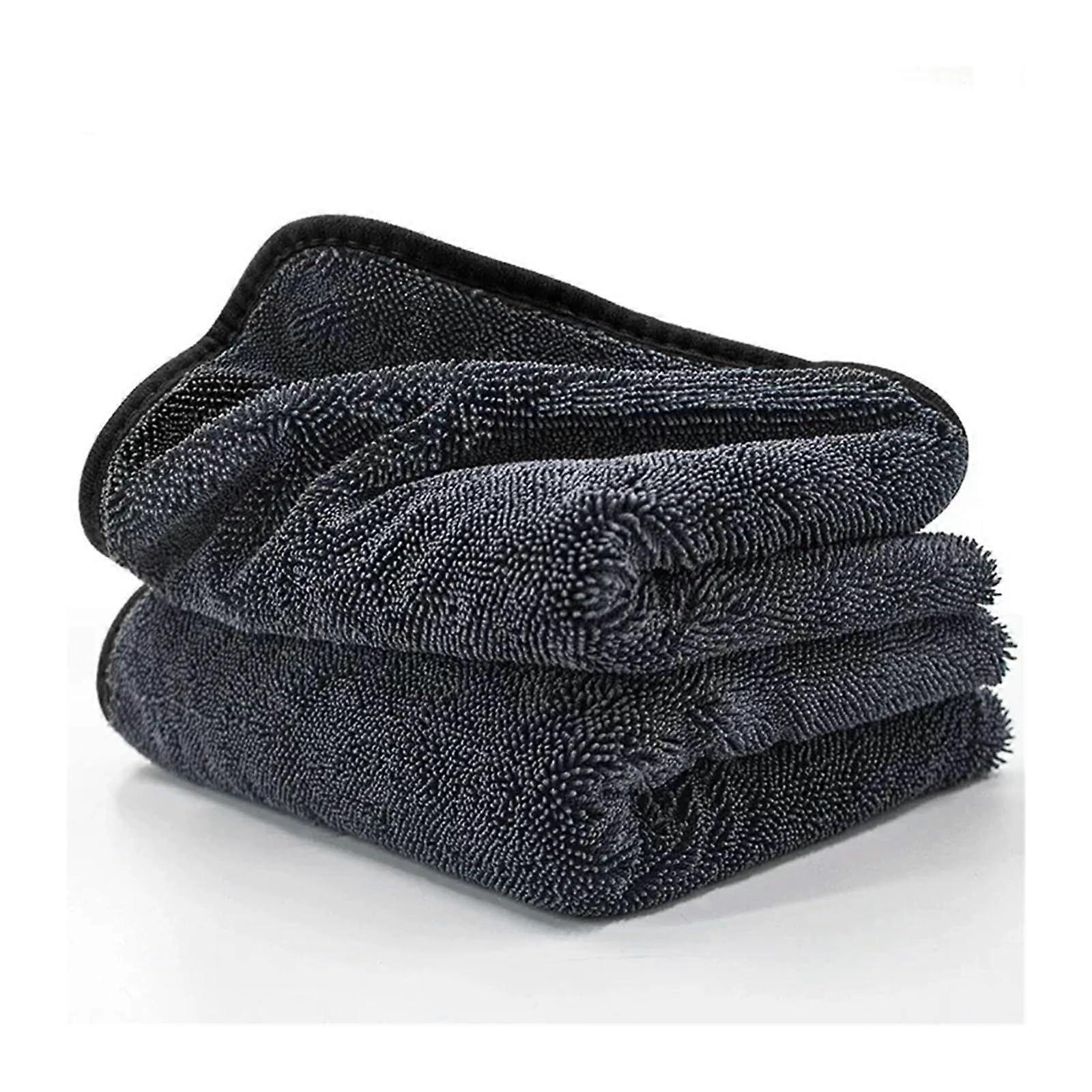 Car Drying Towel DoubleSided Twisted Braid Cloth Absorbent Detailing Rag 40x40cm 2Piece