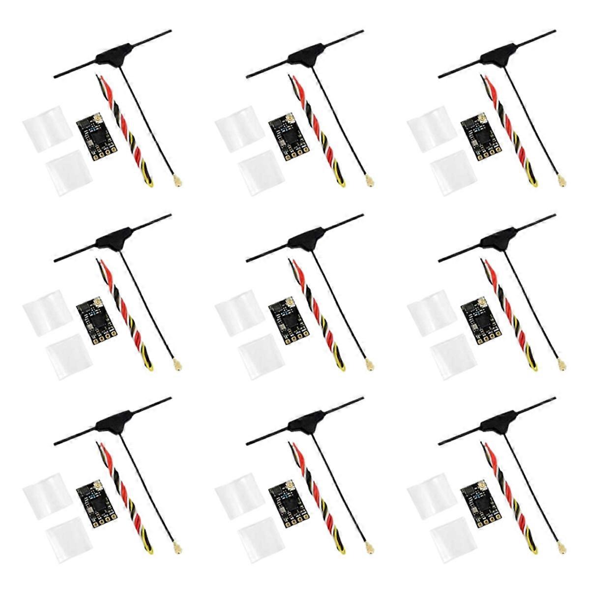 9PCS ELRS 2.4GHz Receiver with Antenna for FPV RC Long Range Drone