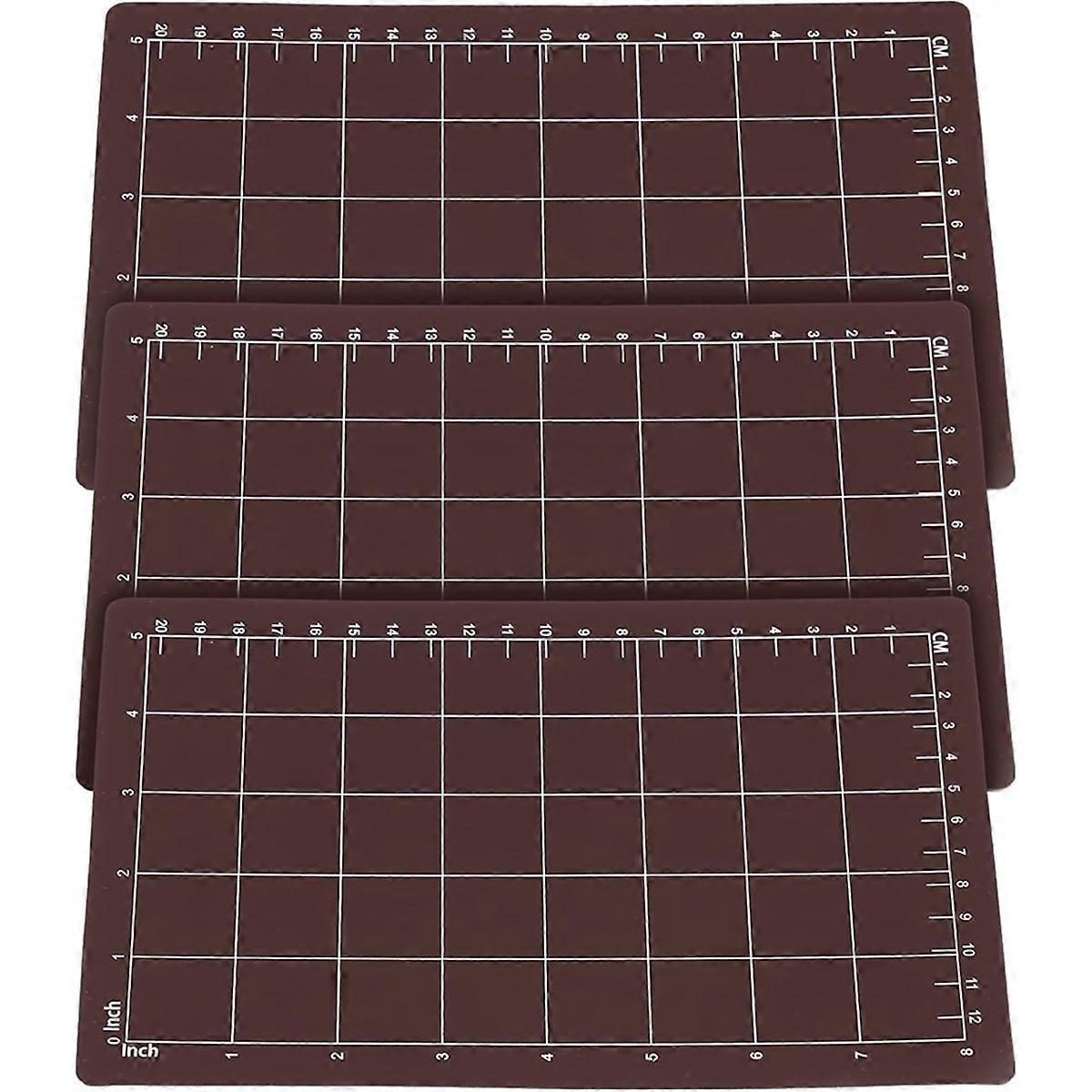 3Pcs Magnetic Shim with Card Size Grids Black Magnetic Cutting Pads Reusable Embossing Machine Pads Die Cutting Machine